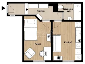 Prodej bytu 1+1, Červené Pečky, V Cihelně, 35 m2