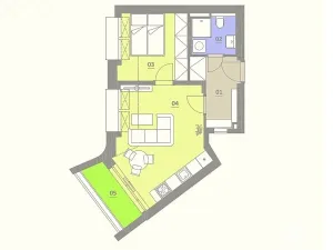 Pronájem bytu 2+kk, Brno, Údolní, 42 m2