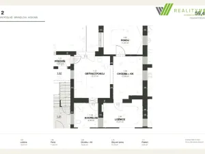Pronájem bytu 3+kk, Hodonín, Brandlova, 59 m2