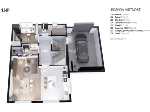 Prodej rodinného domu, Kamenice - Ládví, Lomená, 156 m2