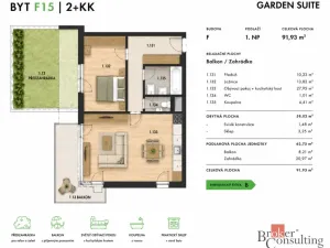 Pronájem bytu 2+kk, Plzeň - Jižní Předměstí, Železná, 58 m2