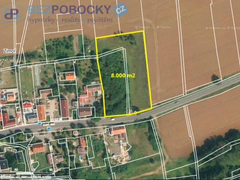 Prodej pozemku pro bydlení, Liběšice - Zimoř, 8000 m2