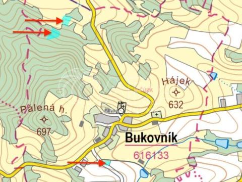 Prodej podílu 1/6 louky, Bukovník, 2522 m2