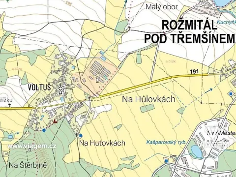 Prodej podílu komerčního pozemku, Rožmitál pod Třemšínem, 11 m2