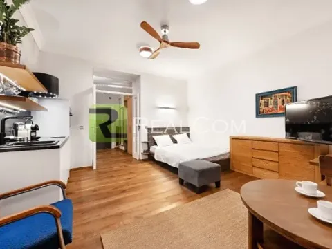 Pronájem bytu 1+kk, Praha - Podolí, Podolská, 29 m2