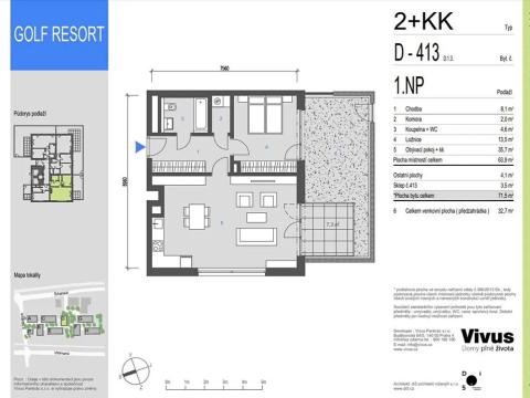 Prodej bytu 2+kk, Praha - Hodkovičky, Šenácká, 72 m2