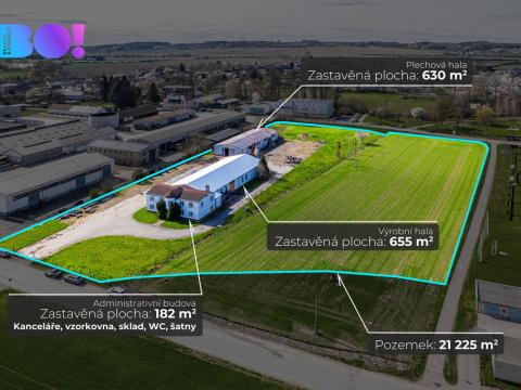 Prodej výrobních prostor, Prosenice, Grymovská, 1445 m2