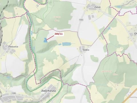 Dražba lesa, Dolní Třebonín, 5829 m2