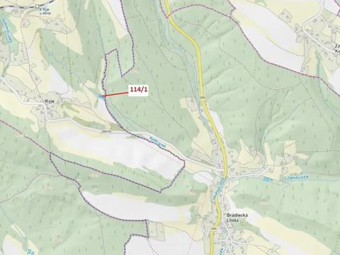 Dražba pozemku, Kyje, 640 m2