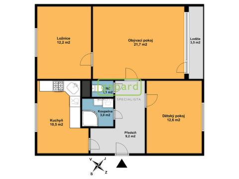 Prodej bytu 3+1, Česká Lípa, Vladimirská, 70 m2