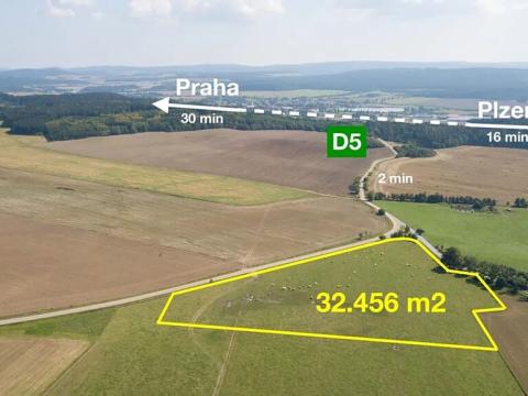 Prodej komerčního pozemku, Těškov, 32456 m2
