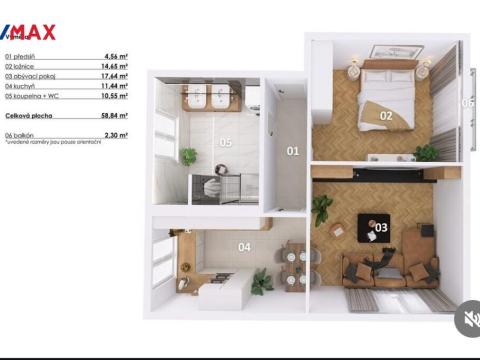 Prodej bytu 2+1, Kladno - Kročehlavy, Otevřená, 63 m2