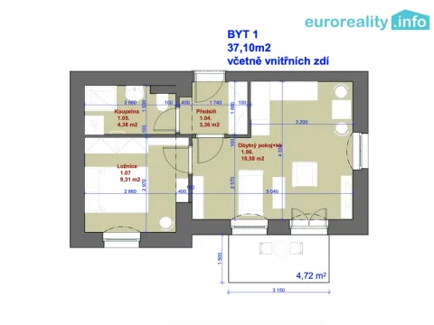 Prodej bytu 2+kk, Mariánské Lázně, Hlavní třída, 37 m2