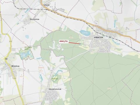 Dražba lesa, Vracov, 2231 m2