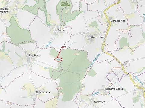 Dražba lesa, Hradčany-Kobeřice, 1989 m2