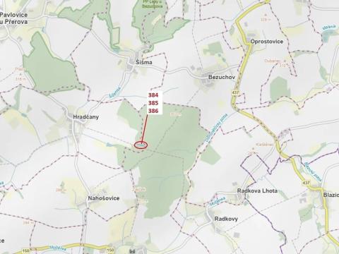 Dražba lesa, Hradčany-Kobeřice, 3483 m2