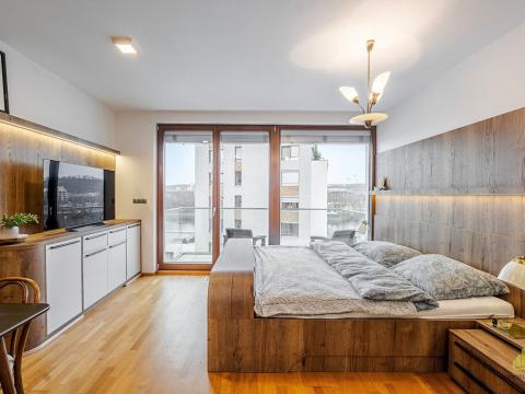 Pronájem bytu 1+kk, Praha - Holešovice, V háji, 35 m2