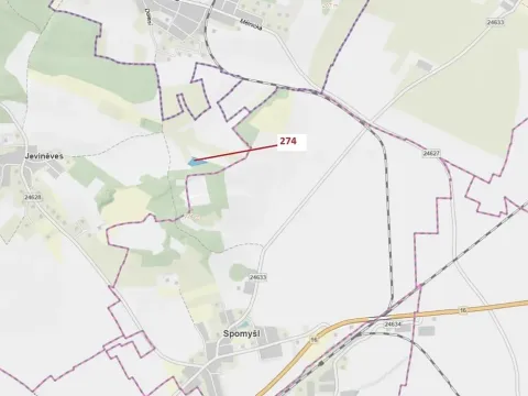 Dražba lesa, Jeviněves, 4557 m2