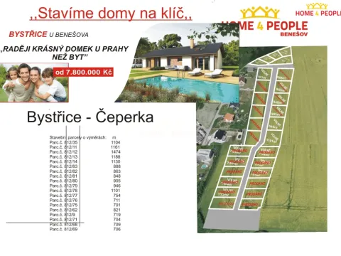 Prodej pozemku pro bydlení, Bystřice, Na Čeperce, 800 m2