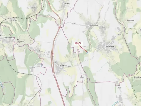 Dražba lesa, Jenišovice, 1872 m2