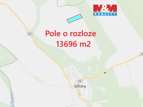 Prodej pole, Manětín - Stvolny, 13696 m2