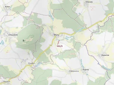 Dražba lesa, Mlýny, 1397 m2