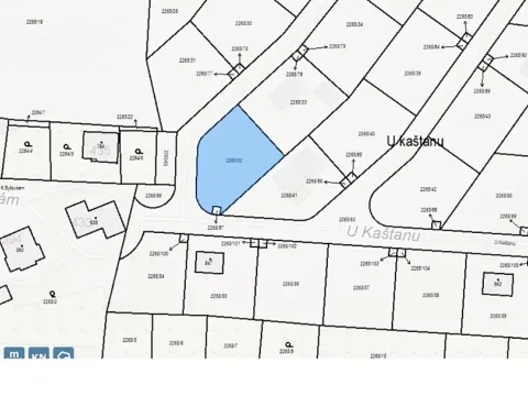 Prodej pozemku pro bydlení, Hudlice, U Kaštanu, 814 m2