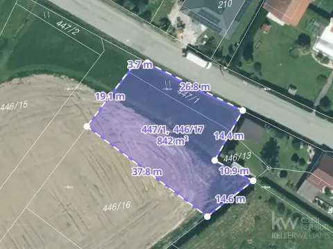 Prodej pozemku pro bydlení, Mokrouše, 842 m2