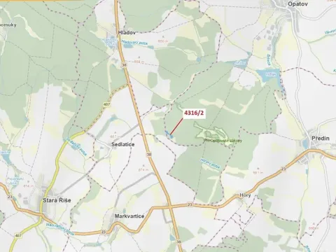 Dražba lesa, Opatov, 7085 m2