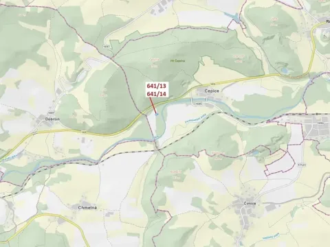 Dražba lesa, Rabí, 1958 m2