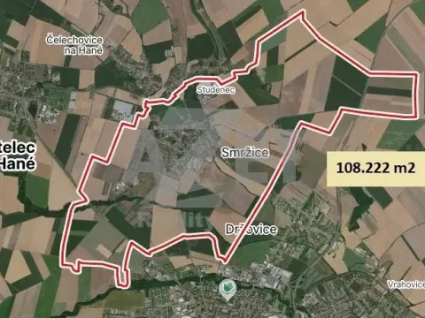 Prodej pole, Smržice, Prostějovská, 108222 m2