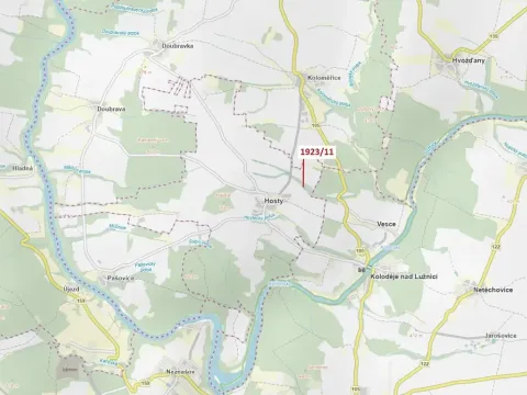 Dražba lesa, Hosty, 323 m2