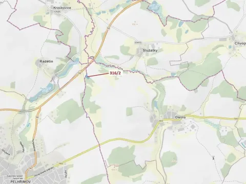 Dražba louky, Olešná, 3211 m2