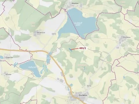 Dražba lesa, Zavlekov, 2895 m2