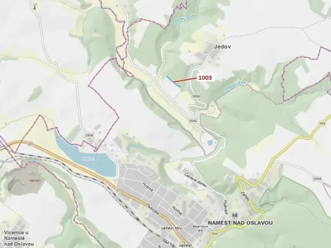 Dražba lesa, Náměšť nad Oslavou, 3001 m2