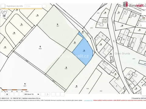 Prodej pozemku pro bydlení, Grunta, 4930 m2