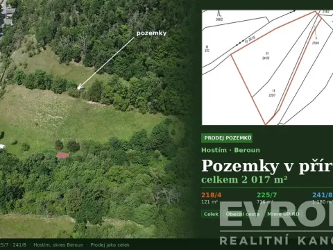 Prodej pozemku, Beroun, 2017 m2
