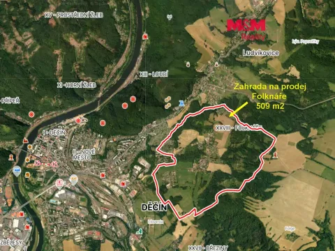 Prodej zahrady, Děčín - Děčín XXVIII-Folknáře, 509 m2