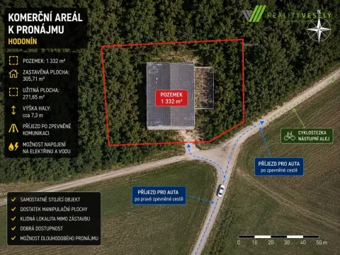 Pronájem skladu, Hodonín, Hornická čtvrť, 272 m2