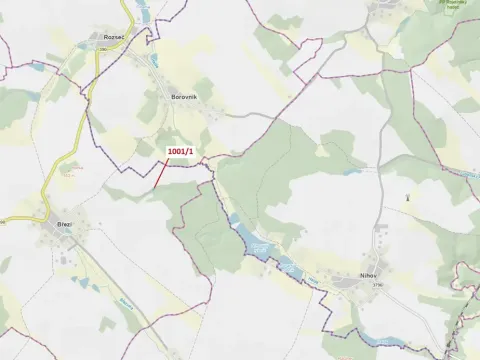 Dražba pozemku, Březí nad Oslavou, 346 m2