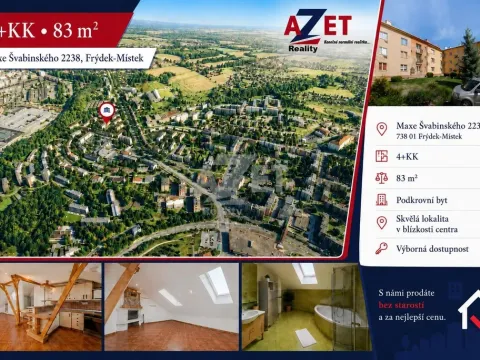 Prodej bytu 4+kk, Frýdek-Místek - Frýdek, Maxe Švabinského, 83 m2