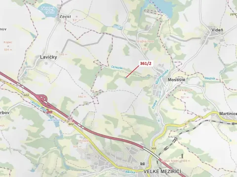 Dražba lesa, Velké Meziříčí, 927 m2