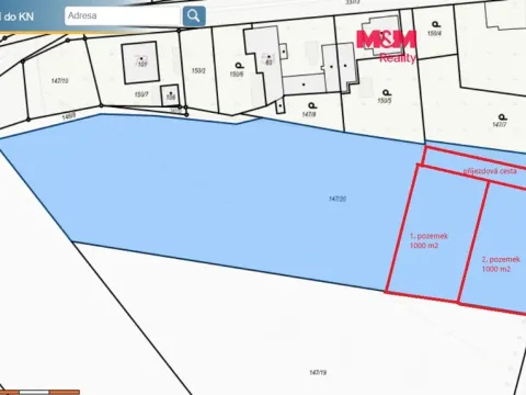 Prodej pozemku pro bydlení, Újezd u Přelouče, 1000 m2