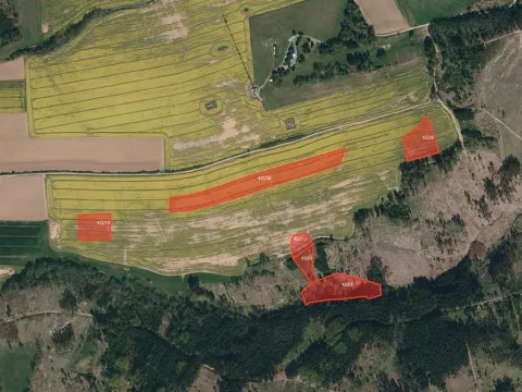 Prodej pole, Křešín, 34400 m2
