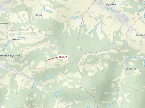 Dražba louky, Valašská Bystřice, 614 m2